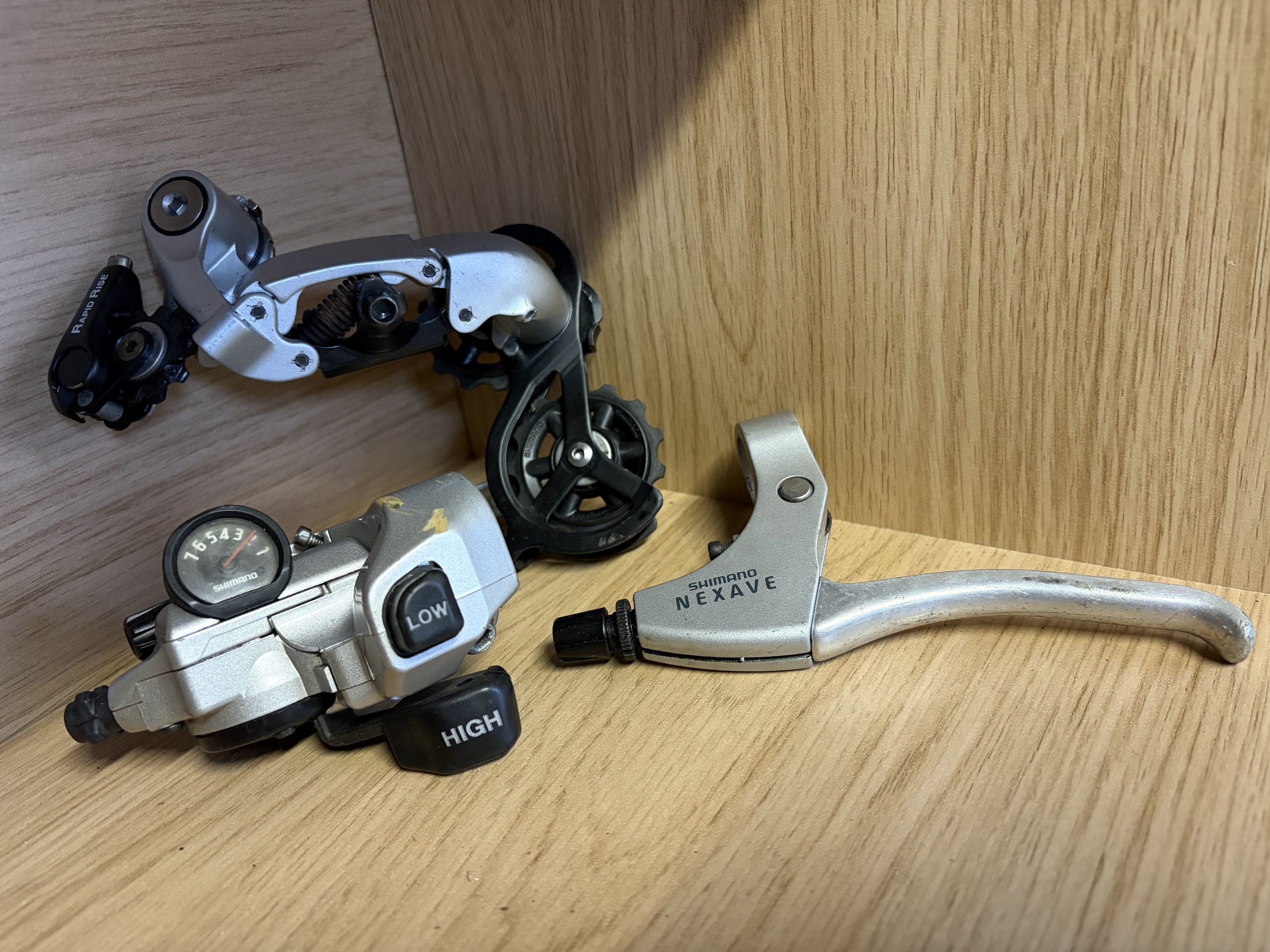 Shimano Nexave 7 speed shifter and brake lever RD C531 derailleur